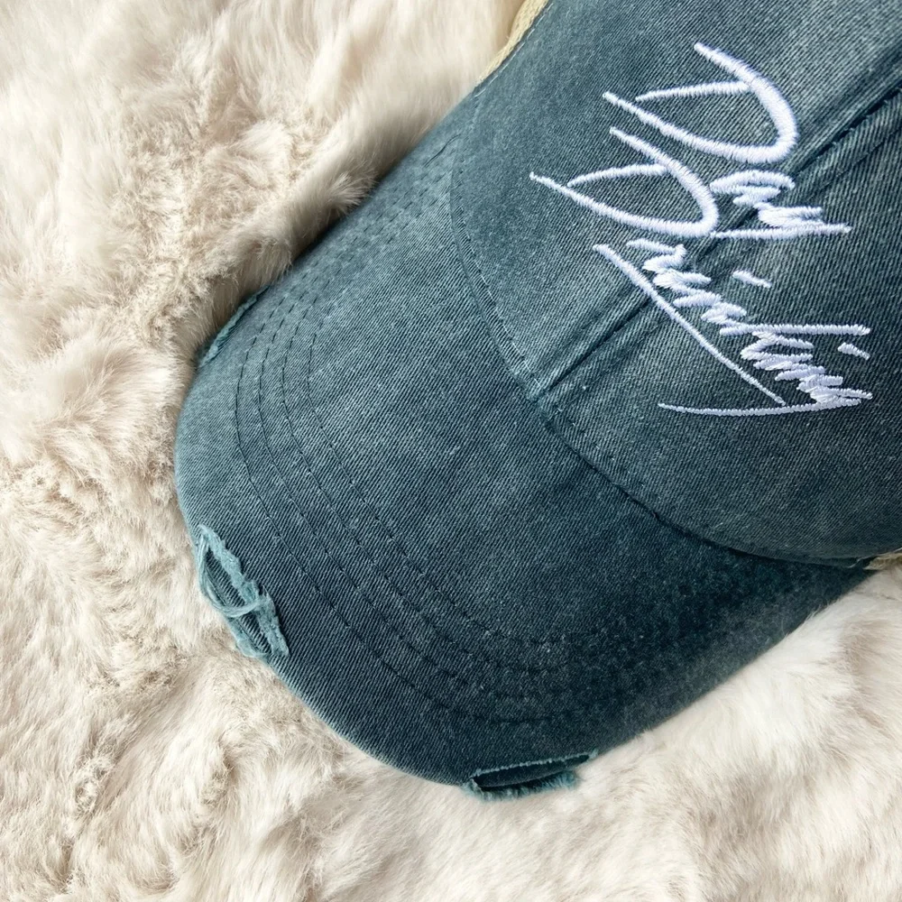 NEW Trucker hat Day Drinking distressed baseball cap women’s baseball mesh OSFM